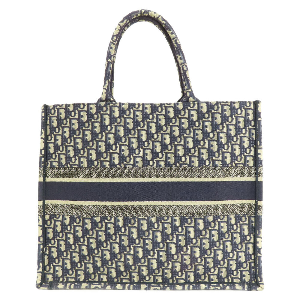 Dior Bag Canvas Christian Book  Tote Black